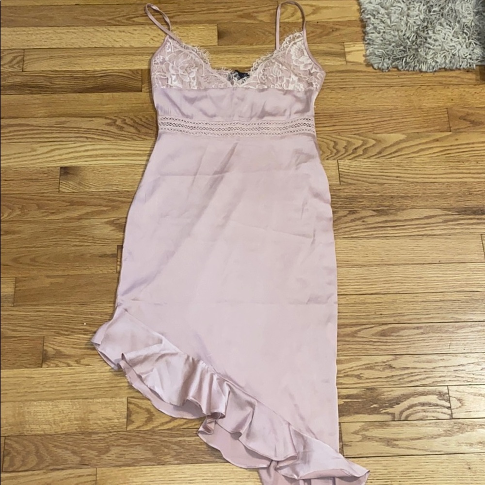 Fitted pink dress